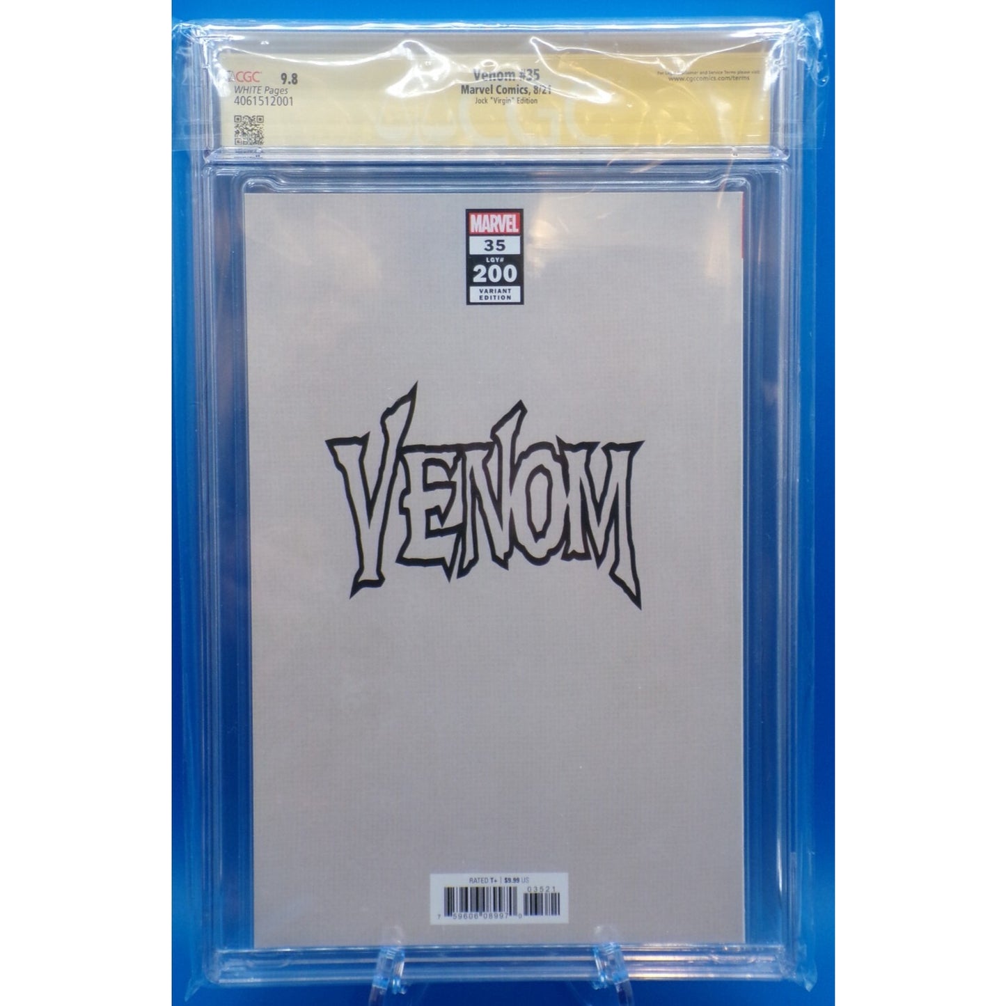 Venom, Vol 4 #35 1:500 Jock Virgin Dylan Brock becomes Venom Jock Sketch CGC 9.8