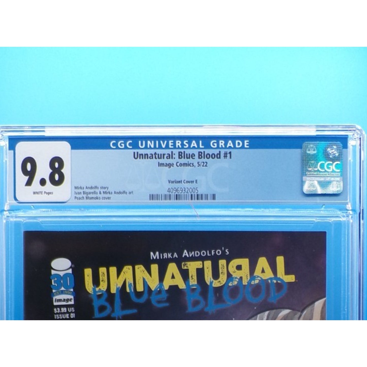 Unnatural Blue Blood #1 Peach Momoko 1:25 CGC 9.8 Incentive Variant