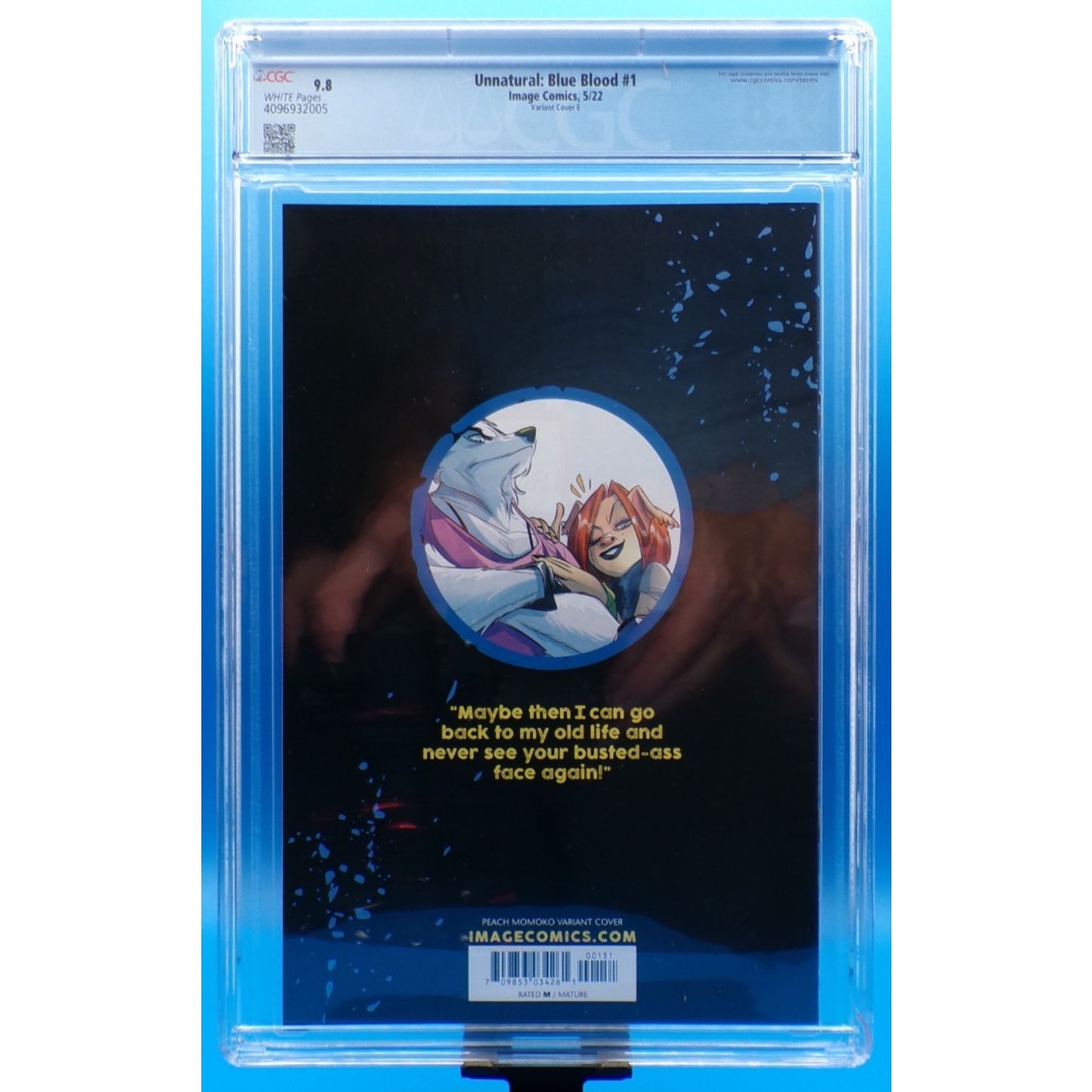 Unnatural Blue Blood #1 Peach Momoko 1:25 CGC 9.8 Incentive Variant