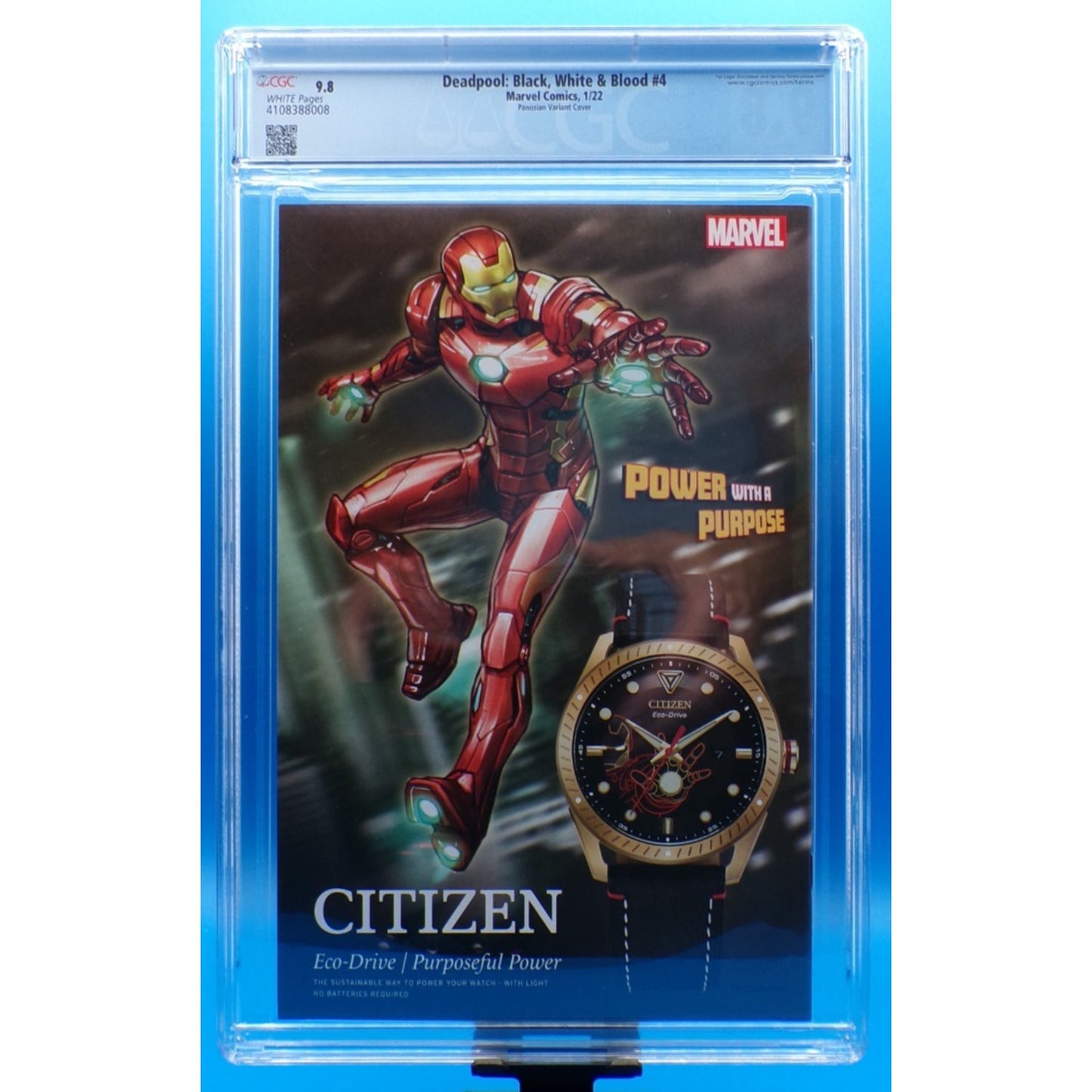 Deadpool B&W Blood #4 Panosian 1:25 CGC 9.8 1st Sakura-Spider America