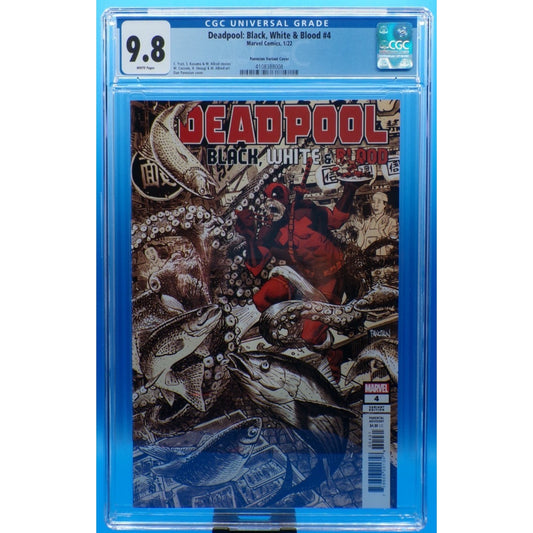 Deadpool B&W Blood #4 Panosian 1:25 CGC 9.8 1st Sakura-Spider America